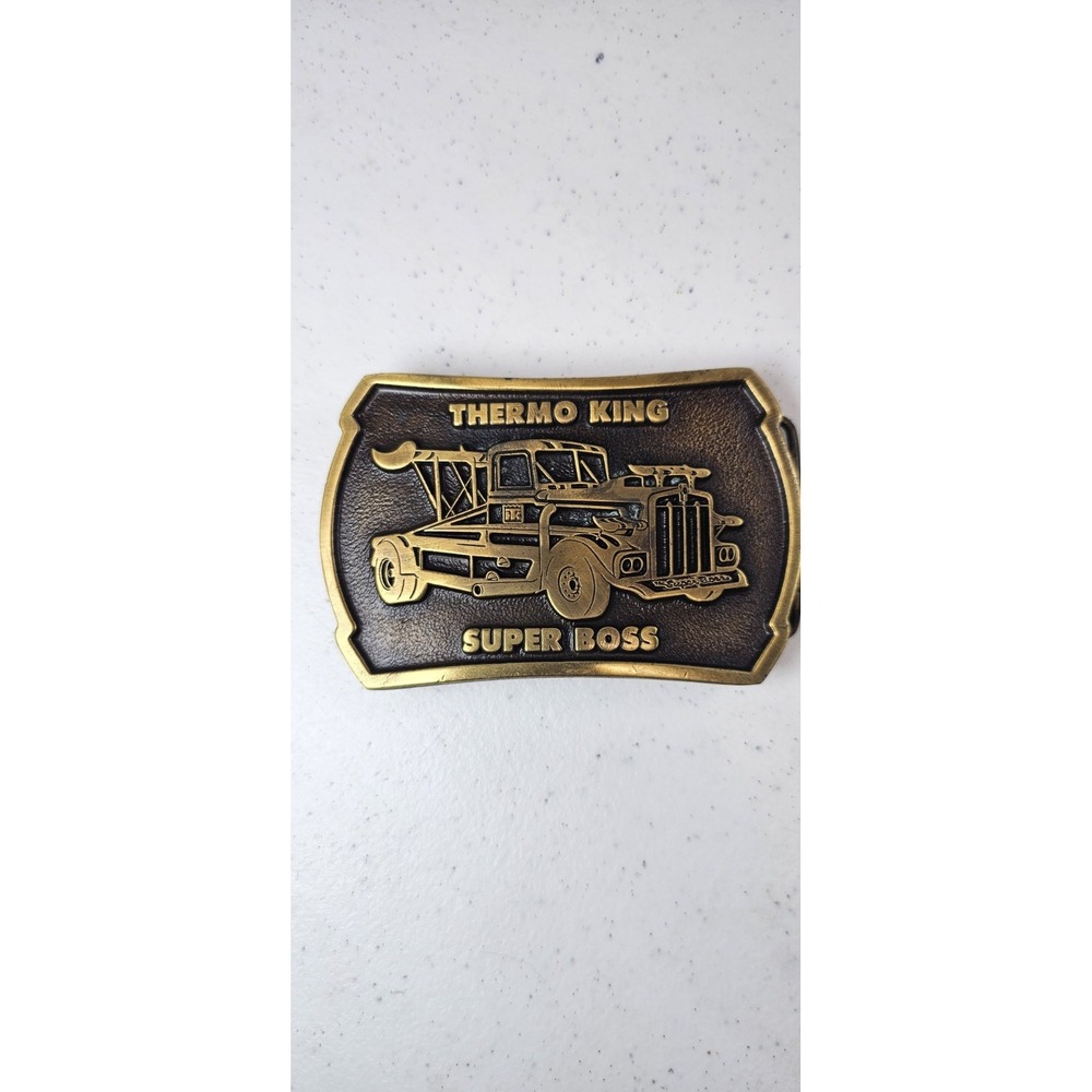 VTG Thermo King Super Boss Belt Buckle Indiana Metal Craft Trucking IMC.NOX629